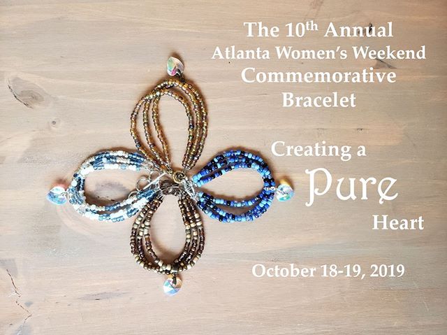 This is our 2019 commemorative bracelet representing our topic, Creating a Pure Heart! Registration closes Oct. 8, we hope to see you there!