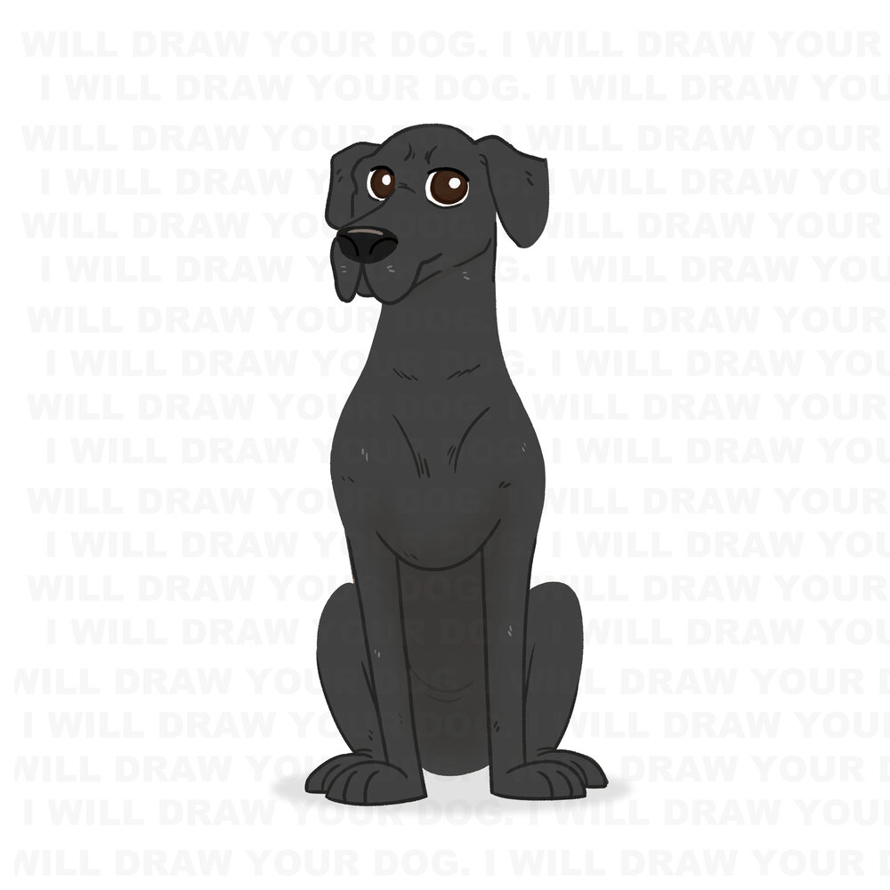 Great Dane — I WILL DRAW YOUR DOG Great Dane — I WILL DRAW YOUR DOG