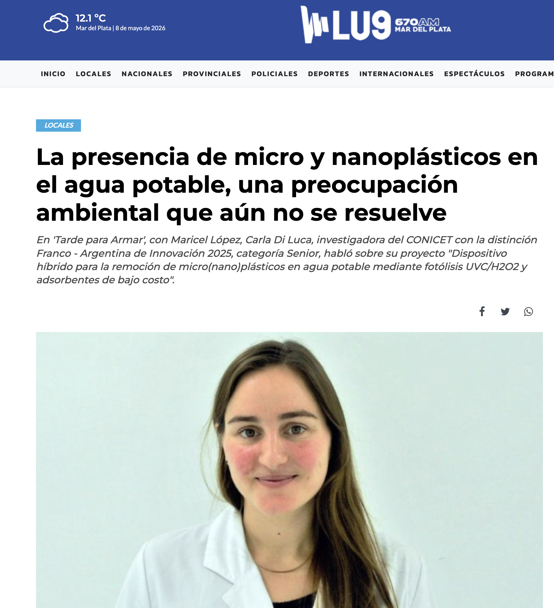 Imagen de apoyo para una noticia sobre la presencia de micro y nanoplásticos en el agua potable y la preocupación ambiental que todavía no encuentra una solución clara.