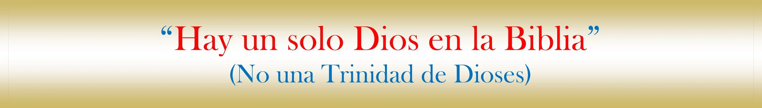 Hay un solo Dios en la Biblia, no una Trinidad de Dioses, pues La Biblia da por asentado que Solamente hay un Dios. Esta doctrina es central al mensaje bíblico, pues ambos el Antiguo y el Nuevo Testamento la enseñan clara y enfáticamente. En todos los versiculos que leemos vemos a un Unico Dios, al menos fuera de interpretaciones Humanas, pues la Biblia tiene su texto y su Contexto no necesita ayuda de los hombres para defender la existencia de este unico Dios en ella, pero le a placido a Dios hacernos participes de esta gran verdad y podemos compartirla con otros. Espero que Dios habra nuestro entendimiento. Bendiciones. Definiciones de las diferentes ramas de Creencias en el mundo acerca de Dios: 1. La creencia en un solo Dios se llama monoteísmo, que proviene de dos palabras griegas: monos , significando solo, solitario, uno; y teos , significando Dios. Cualquier persona que no acepta el monoteísmo puede ser clasificado como uno de los siguientes: 1. Ateo; uno que niega la existencia de Dios; 2. A gnóstico; uno que asevera que la existencia de Dios es desconocida y probablemente inconocible; 3. Panteísta; uno que equivale a Dios a la naturaleza o las fuerzas del universo; 4. Politeísta; uno que cree en más de un Dios. 5. Diteísmo; la creencia en dos dioses, es una forma de politeísmo. 6. T riteísmo ; la creencia en tres dioses, en tres distintas personas. 7. Monoteísmo ; Entre las religiones del mundo, tres son monoteístas: el Judaísmo, el Mahometismo, y el Cristianismo. Esto es que Creen en un solo Dios, no necesariamente en el Dios de la Biblia como lo es el caso de los mahometanos. Entraremos detalladamente a la comparación de Versículos del Antiguo Testamento y el Nuevo Testamento, para encontrar apoyo en la palabra de Dios, que el es Uno y Uno Su Nombre. El Propósito de Dios para la humanidad es que le conozcamos a él en su palabra: Isaías 43:10 “Vosotros sois mis testigos, dice Jehová, y mi siervo que yo escogí, para que me conozcáis y creáis , y entendáis que yo mismo soy; antes de mi no fue formado dios, ni lo será después de mi” 1. Antiguo Testamento : (Hay Un Solo Dios) Deuteronomio 6:4 Oye, Israel: Jehová nuestro Dios, Jehová uno es. Genesis 1:1 En el principio creo Dios (uno) los cielos y la tierra. Exodo 3:6 Y dijo: Yo soy el (único) Dios de tu padre(s). Exodo 3:14 Y respondio Dios a Moisés: Yo Soy El Que Soy. (Que existe solo, por si mismo). Exodo 3:15 Ademas dijo Dios a Moisés: Jehová el Dios de vuestros padres, me ha enviado a vosotros. Este es mi nombre para siempre para siempre; con el me recordara por todos los siglos. Deuteronomio 4:39 Aprende pues, hoy, y reflexiona en tu corazón que Jehová es Dios arriba en el cielo y abajo en la tierra, y no hay otro. (El Es Unico) Deuteronomio 32:39 Ved ahora que yo, yo soy, (Un Dios En El Cielo) y no hay dioses conmigo; yo hago morir y yo hago vivir; yo hiero, y yo sano. Isaias 44:6 Asi dice Jehová Rey de Israel, y su Redentor, Jehová de los ejercitos: Yo soy el primero, y yo soy el postrero, y fuera de mi no hay Dios Isaías 44:8 “Luego vosotros sois mis testigos. No hay Dios sino yo. No hay Fuerte; no conozco ninguno” Malaquías 2:10 ¿No tenemos todo un mismo padre? ¿No nos ha creado un mismo Dios? ¿Porque pues nos portamos deslealmente… Zacarías 14:9 Y Jehová será rey sobre toda la tierra. En aquel día Jehová será uno, y uno su nombre. 2. Nuevo Testamento: (Hay Un Solo Dios). Jesús enseñó Deuteronomio 6:4 enfáticamente, llamándolo el primero de todos los mandamientos. Marcos 12:29-30 Jesús le respondió: El primer mandamiento de todos es: Oye, Israel; el Señor nuestro Dios, el Señor uno es. Y amaras al Señor tu Dios con todo tu corazón, y contada tu alma, y con toda tu mente y con todas tus fuerzas. Romanos 3:30 Porque Dios es uno, y él justificará. I Corintios 8:4 No hay más que un Dios. I Corintios 8:6 Para nosotros, sin embargo, sólo hay un Dios, el Padre. Gálatas 3:20 Pero Dios es uno. Efesios 4:6 Un Dios y Padre de todos. I Timoteo 2:5 Porque hay un solo Dios. Santiago 2:19 Tú crees que Dios es uno; bien haces. También losDemonios creen, y tiemblan. Se puede concluir que Dios es uno y no hay otro Dios o dioses al lado suyo, de manera que cualquier otro Dios que el hombre quiera encontrar para ponerlo a la par del Único Dios será en vano. La Biblia solo dice que este único Dios se manifestó en Carne, ( 1 Timoteo 3:16 ), que tomo un nombre (Jesús), ( Isaías 35:4, Isaías 52:6 ), y termina diciendo que este Hijo Jesucristo es el Único Dios Verdadero, ( 1 Juan 5:20 ), en otras palabras que no Hay otro Dios fuera de Jesús, porque él es el mismo Jehová de Los Ejércitos. Para Mas Información pueden ver el Tema: Dios fue manifestado en Carne”. Bendiciones. Visita Nuestra Página: www.escritoestahechos238.com Contáctanos Email: escritoestahechos238@gmail.com Número Telefónico: (817) 874-1197 Atentamente, Pastor. Julio Mazariego Para Bajar este Estudio a tu Computadora o Teléfono Solo presiona Sobre el Tema Aquí. “ Hay Un Solo Dios en la Biblia No una Trinidad de Dioses ” Tienes que Tener el Programa de PDF en tu Sistema.