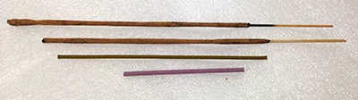 Record Number: 025 Collection Date: 21 Oct 2017 Description: Four incense sticks Dimension: range from 2.75" to 8"