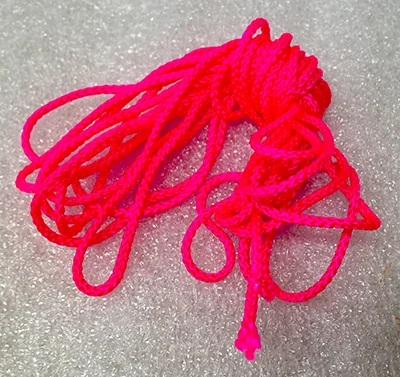 Record Number: 029 Collection Date: 21 Oct 2017 Description: Neon pink string Dimension: 3.5" x 1.5" x .5"