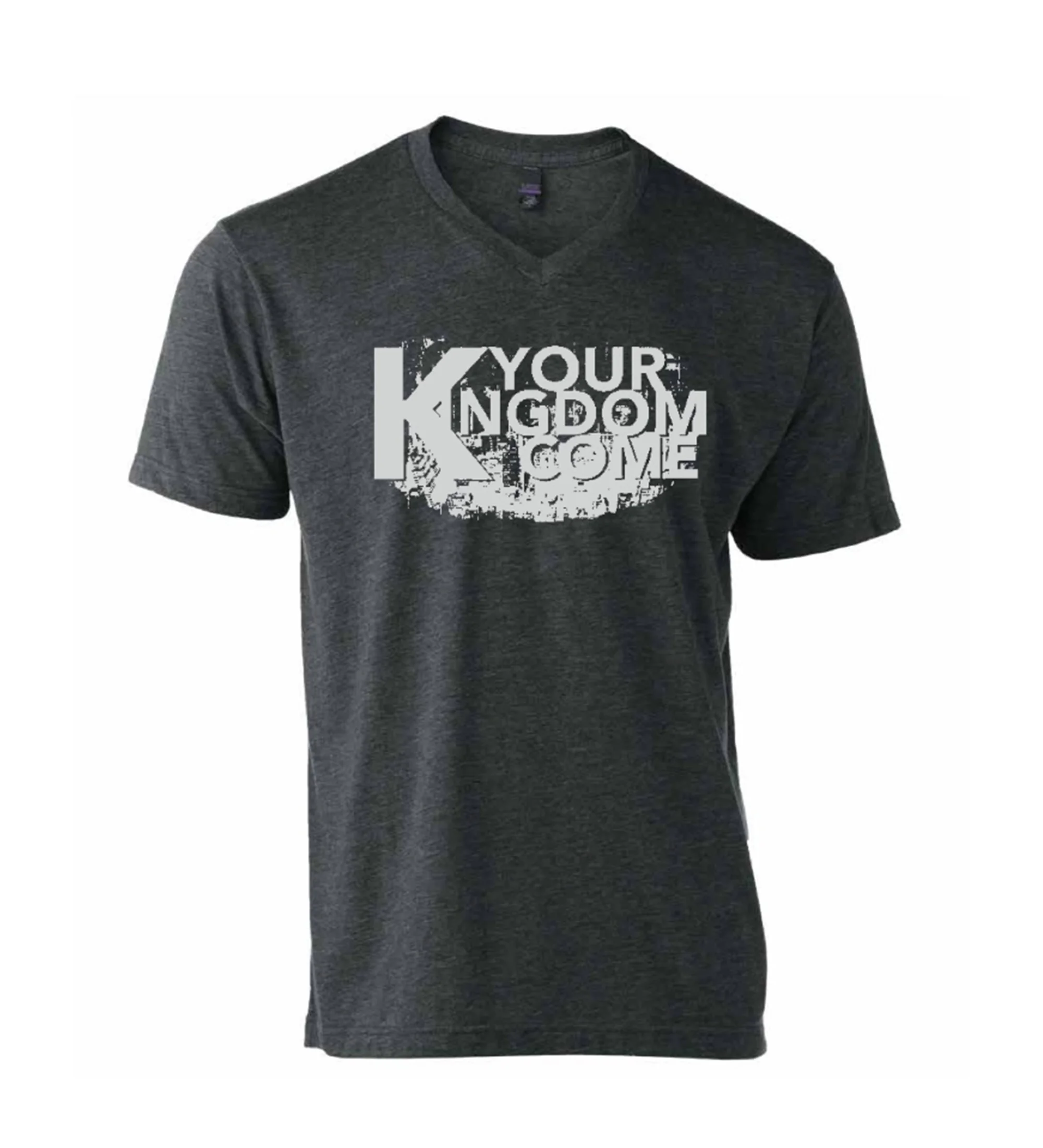 V-Neck Dark Grey T-Shirt Your Kingdom Come