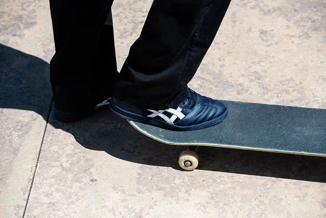 The Leggerezza’s cosy fit, low profile, and featherweight build live up to its name – ‘leggerezza’ means ‘lightness’ in Italian – and match Gino’s effortless, almost weightless skating style. ‘The toe box sits right above your toes – no extra space