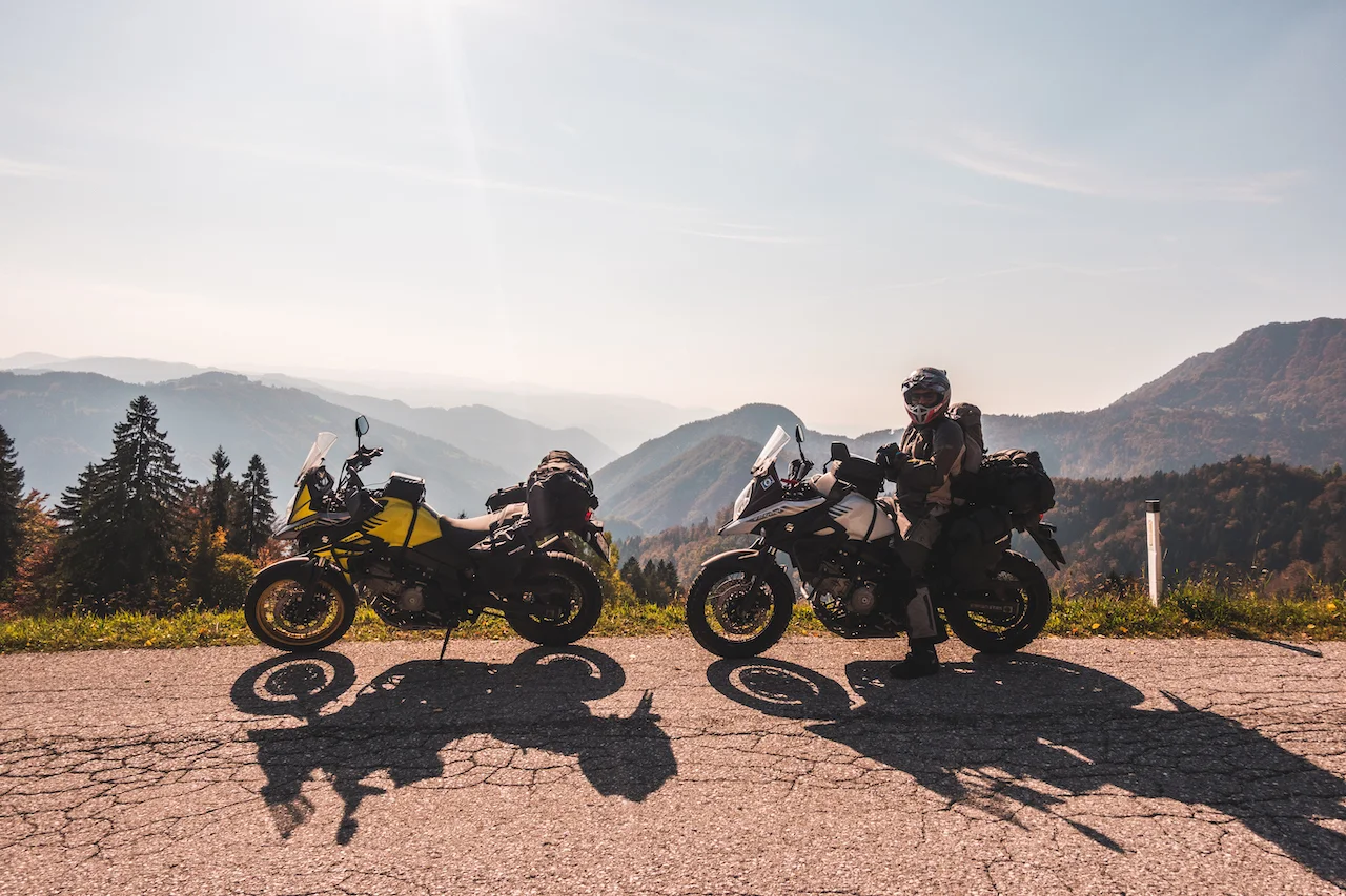 Saying goodbye to the amazing views of the Slovenian Alps