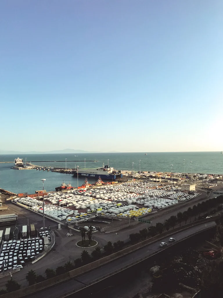 Salerno port the day before