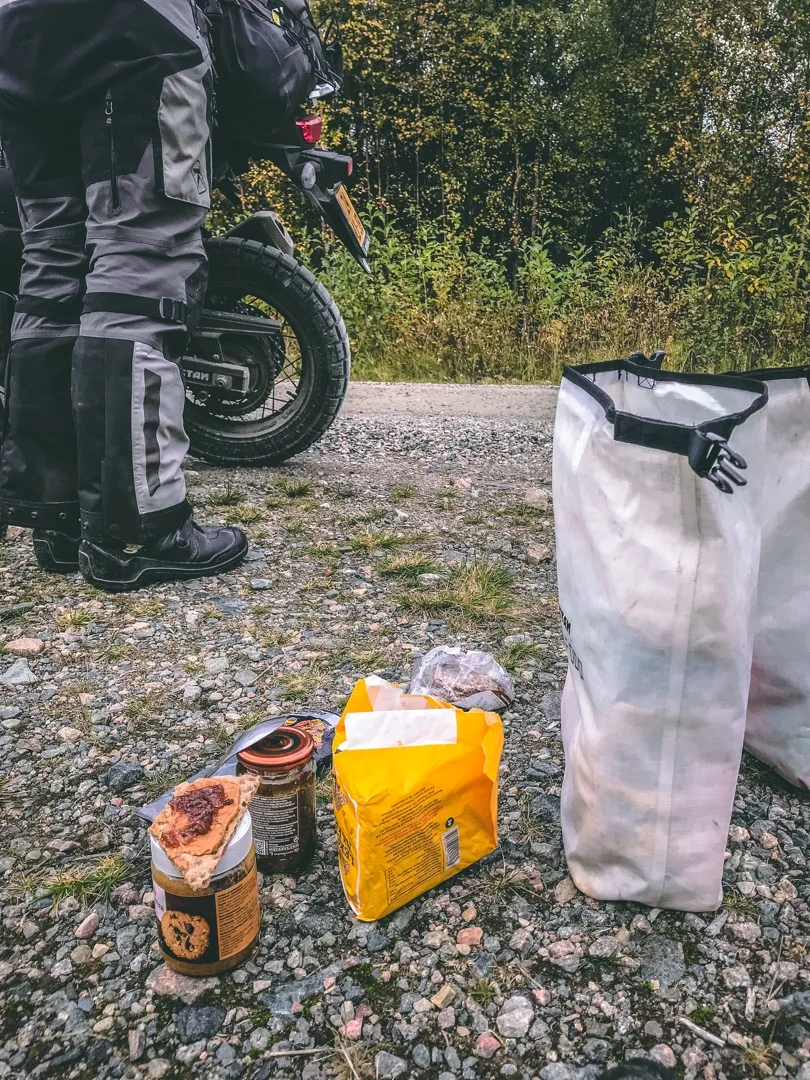 Lunch on the side of the road in Scandinavia