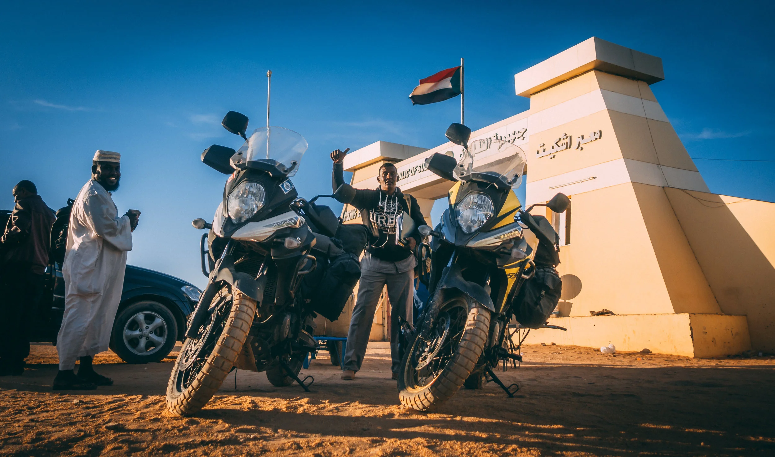 Mazar with our cleared bikes