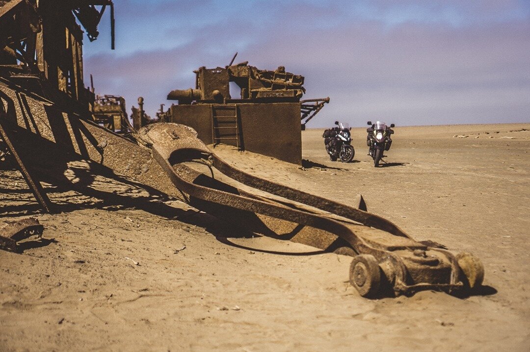 The Skeleton Coast in Namibia is home to many different types of decaying objects. I'm not even sure what this used to be, but in the salty sea air it is slowly rusting away. 
.
.
.
#namibia #skeletoncoast #cape2cape #capetocape #overland #advwomen #