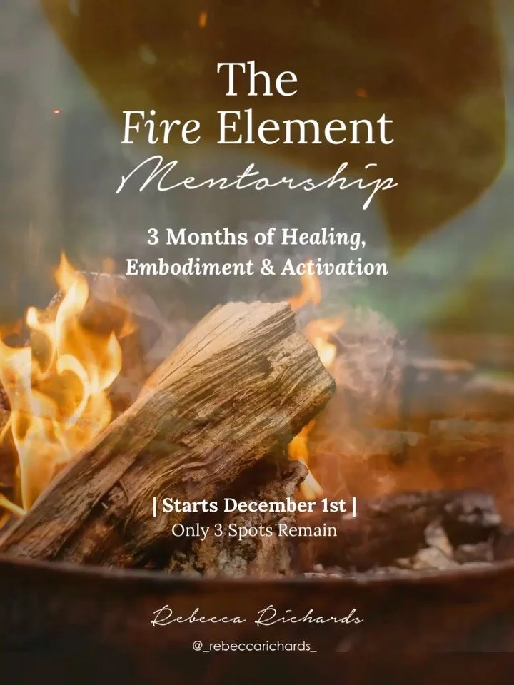 🔥 FIRE ~ 3 Month Mentorship Program starts 1st December 2025 🔥

You are invited to journey with me &amp; other like minded souls for 3 months to learn, explore, ignite &amp; embody the Fire element. The Fire element teaches us to release that which