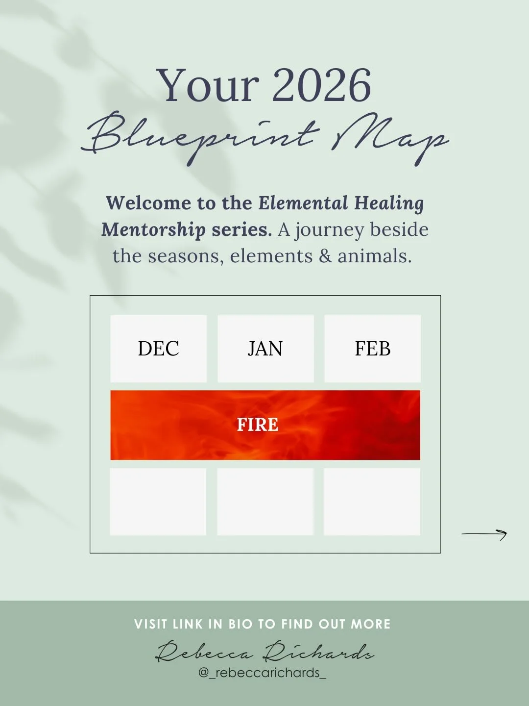 2026 Blueprint Map ~ The Elemental Healing Mentorship Series 

The wait is over! My 2026 offerings are locked in! You can now magnify your journey with my 1:1 work by adding on my 3 Month Elemental Mentorships &amp;/or my 1 Month Animal Journeys.

He
