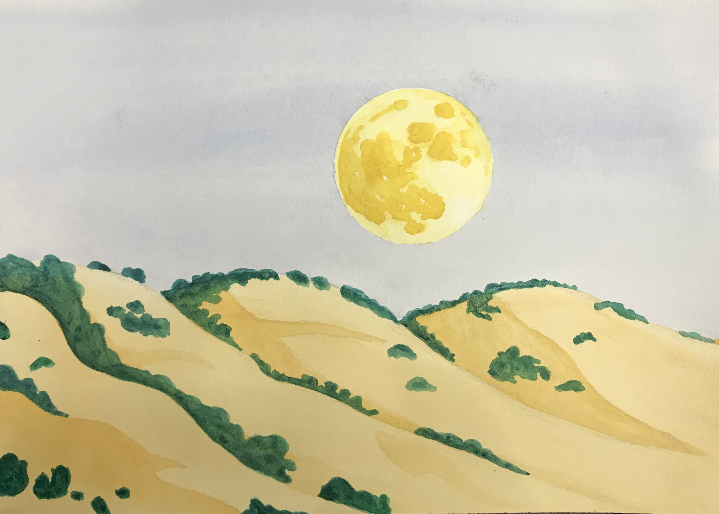 Moon and Hills