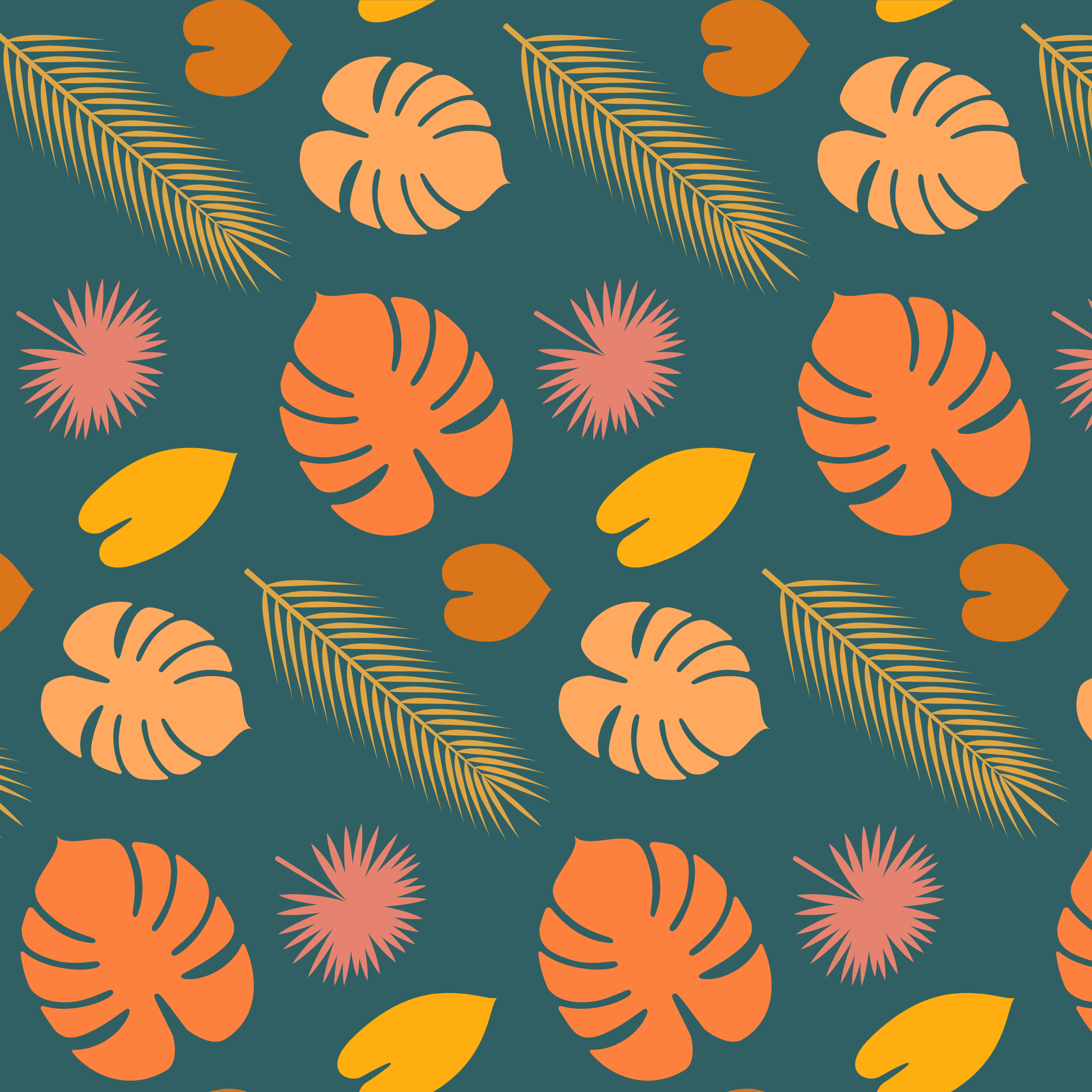 tropical leaves orange on dark teal-01.png