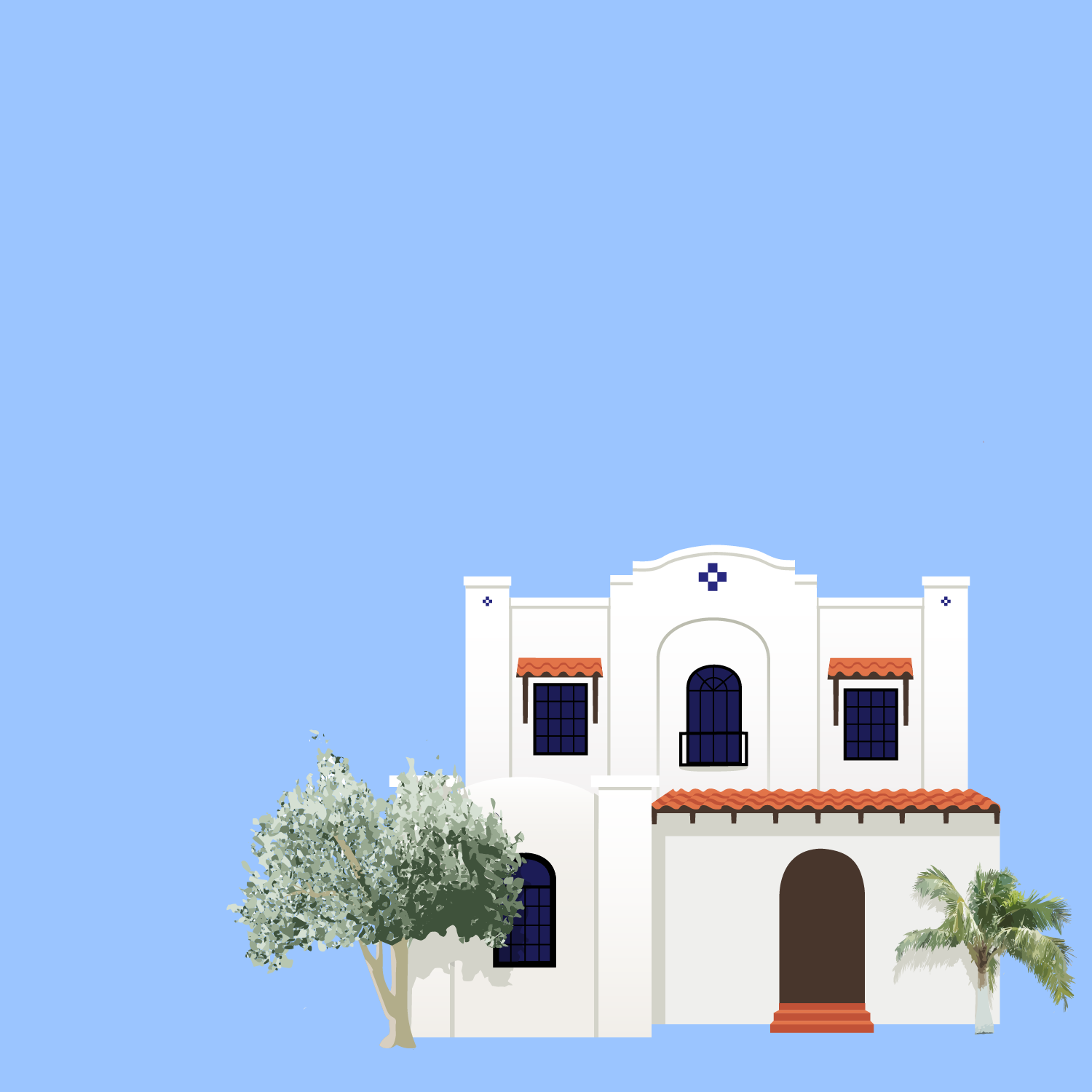 Los Angeles postcard illustration