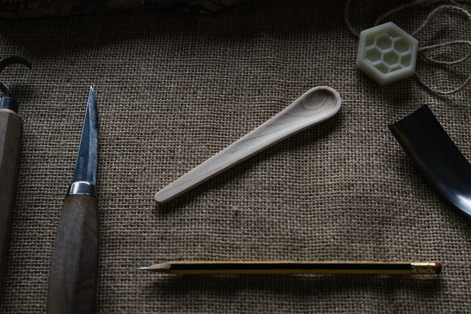 Small Maple Wood Condiment Spoon