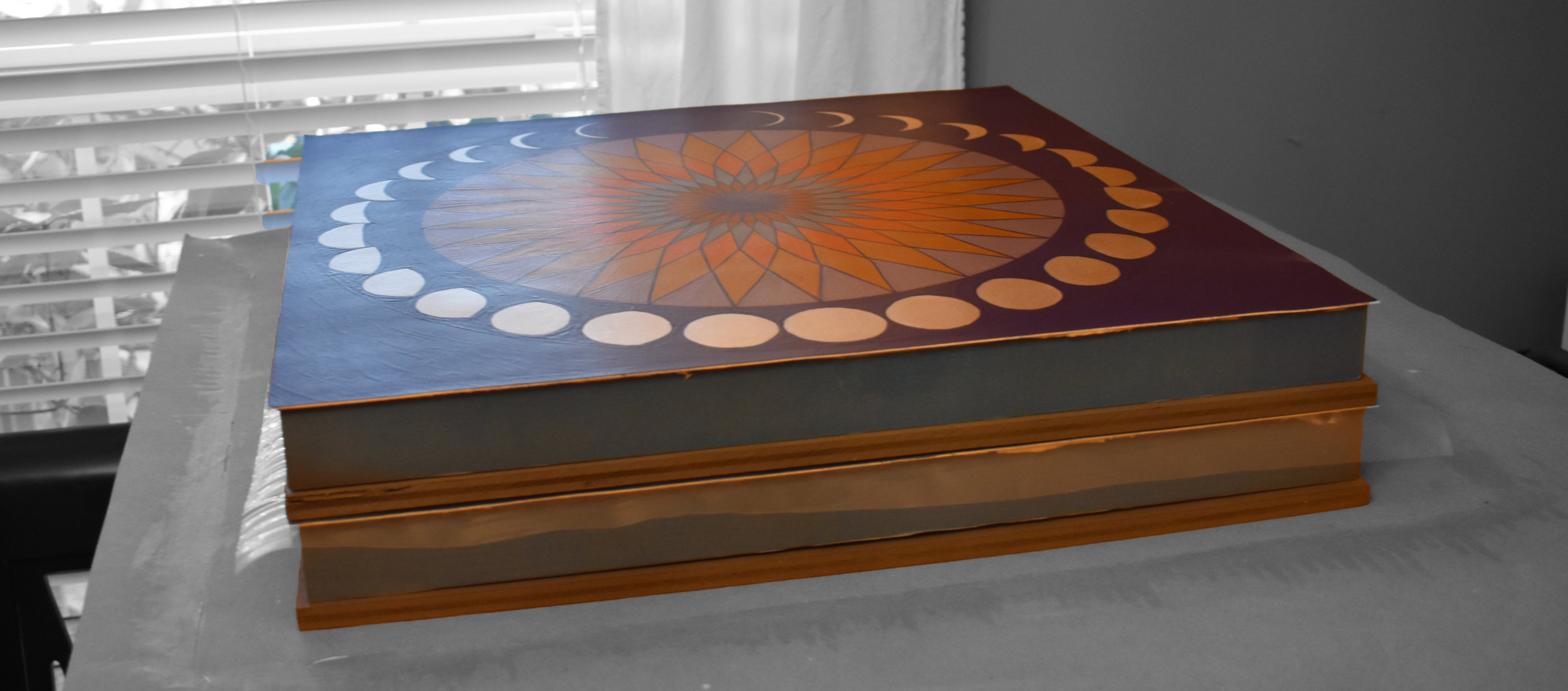 Pressing/drying - the panel sits on a sturdy, rigid surface….