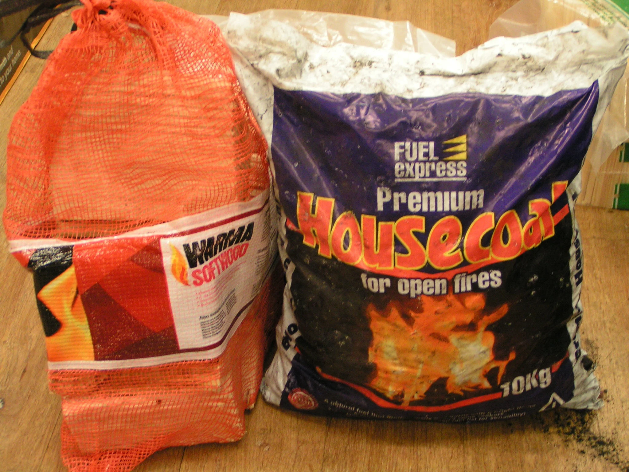 Coal and logs in stock.  Coal £4.49, logs £4.99.