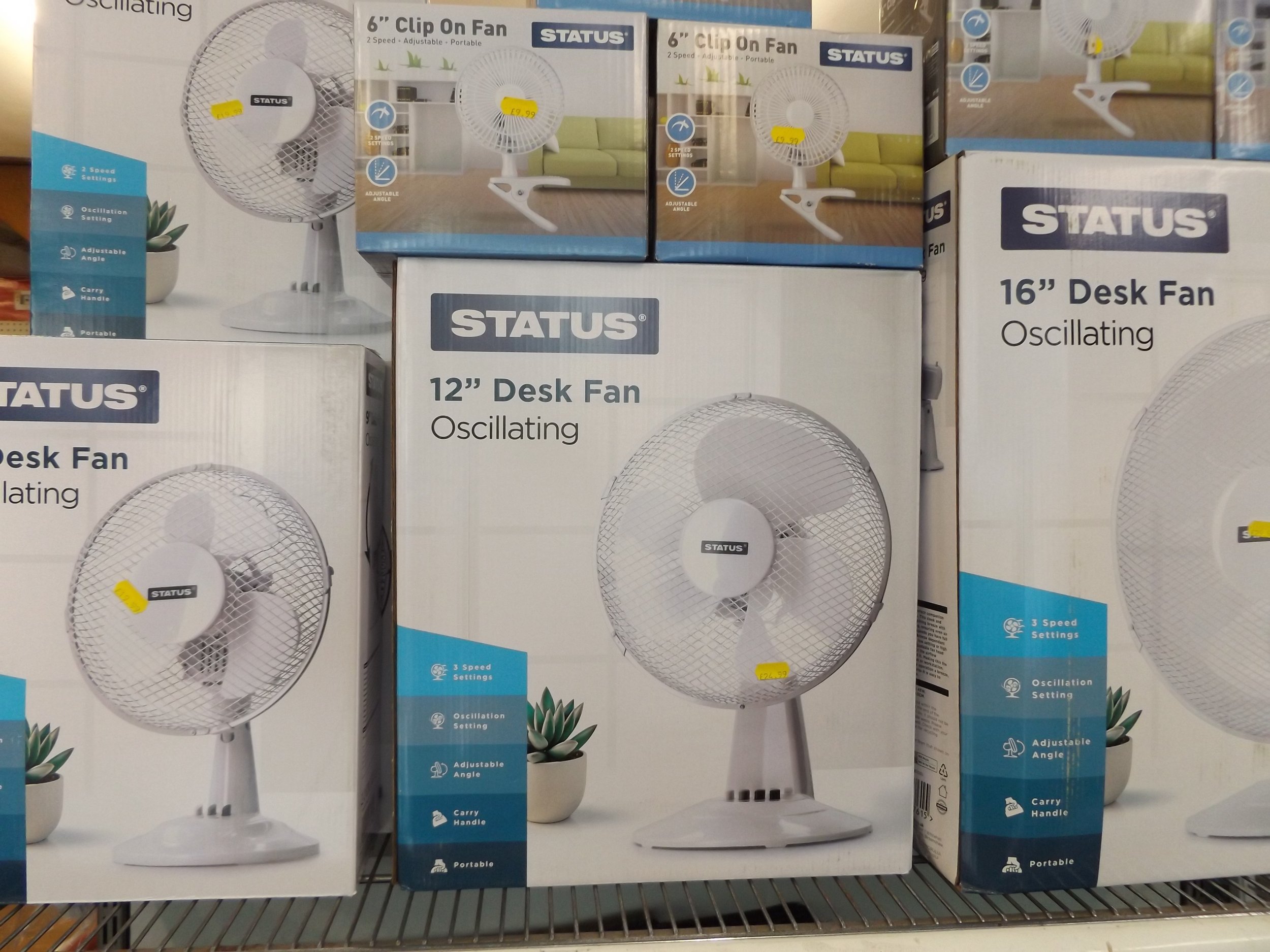 Fans - in stock and ready for the hot, hot weather!