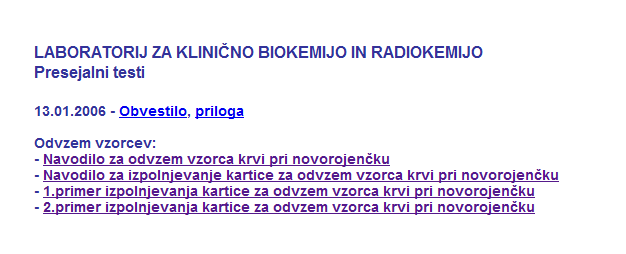 Vir: Klinika za nuklearno medicino, marec 2017.