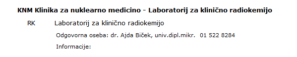 Vir: Laboratorijski vodnik, UKC.