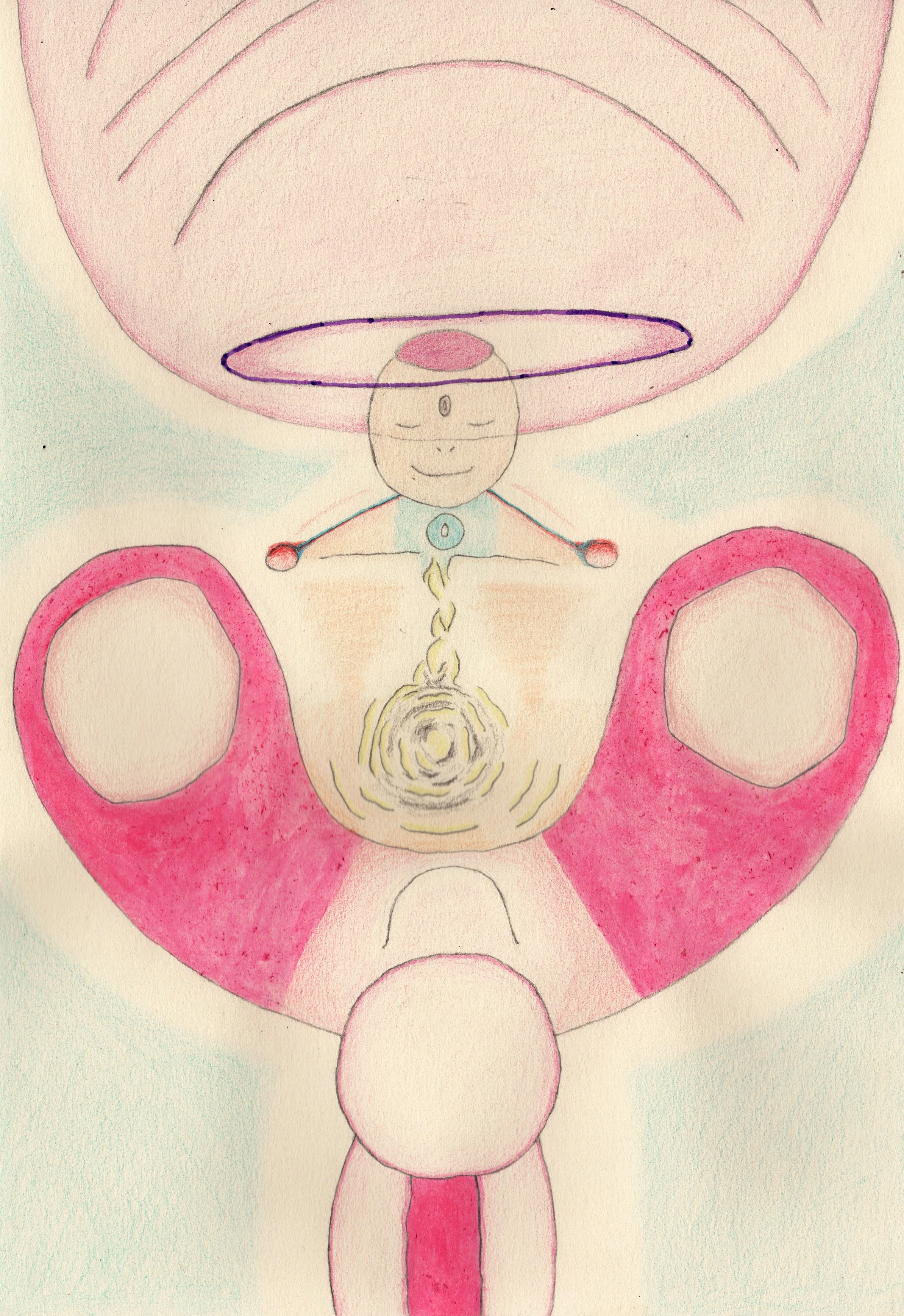 Goddess with her uterus, 2016.