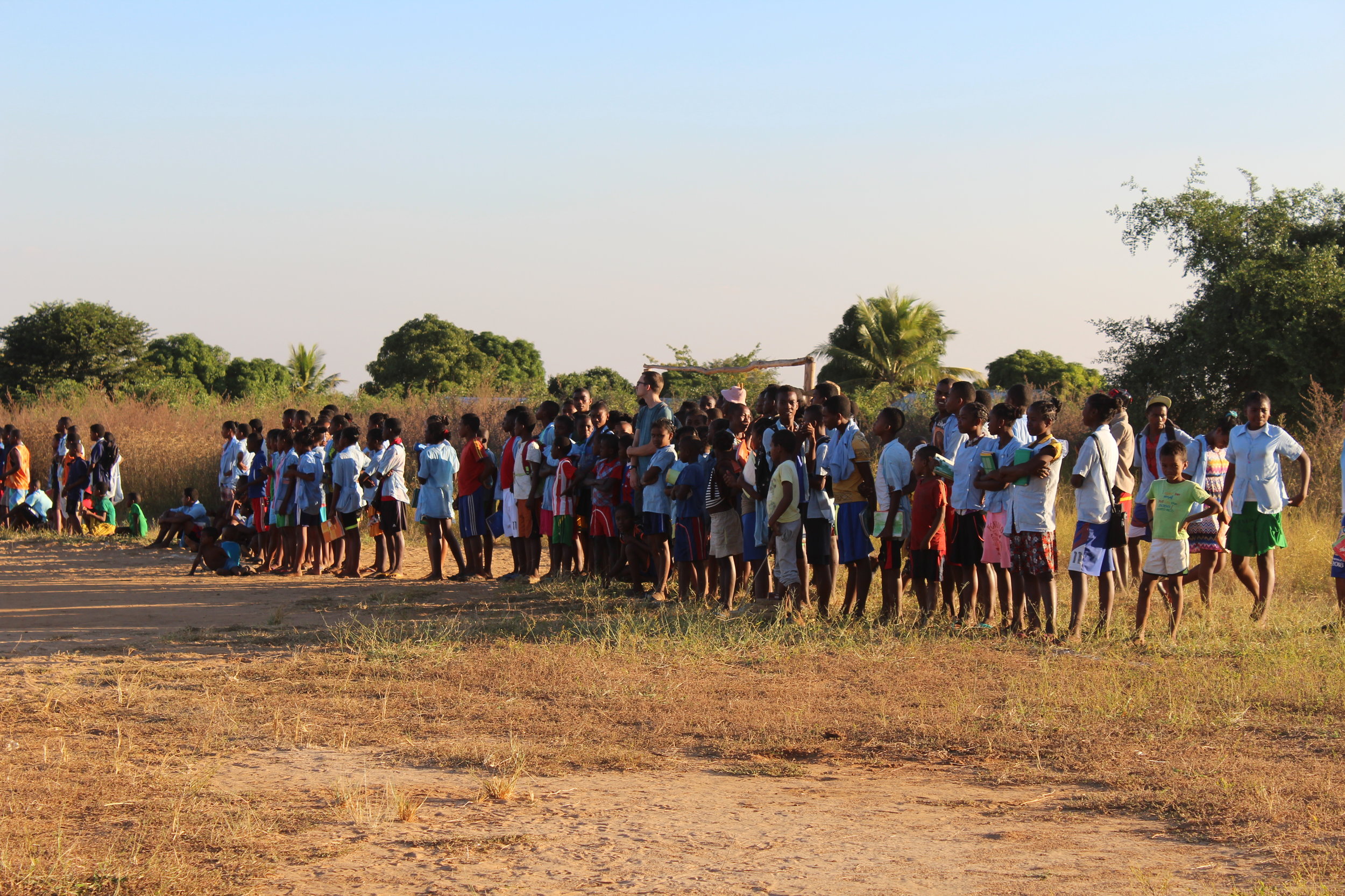 Seemingly in the middle of nowhere in Madagascar, a soccer game was taking place. 