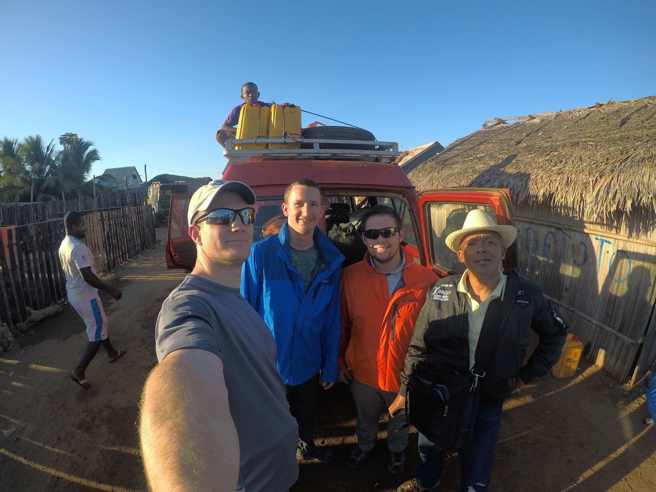 After crossing the bay, we loaded up into this vehicle. 