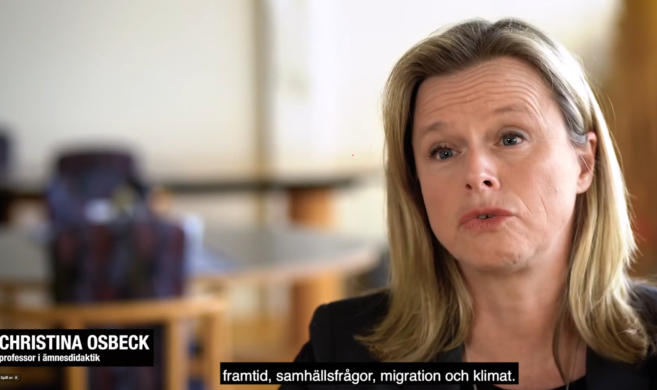 På sporet av etikkdidaktikk - møte med Christina Osbeck