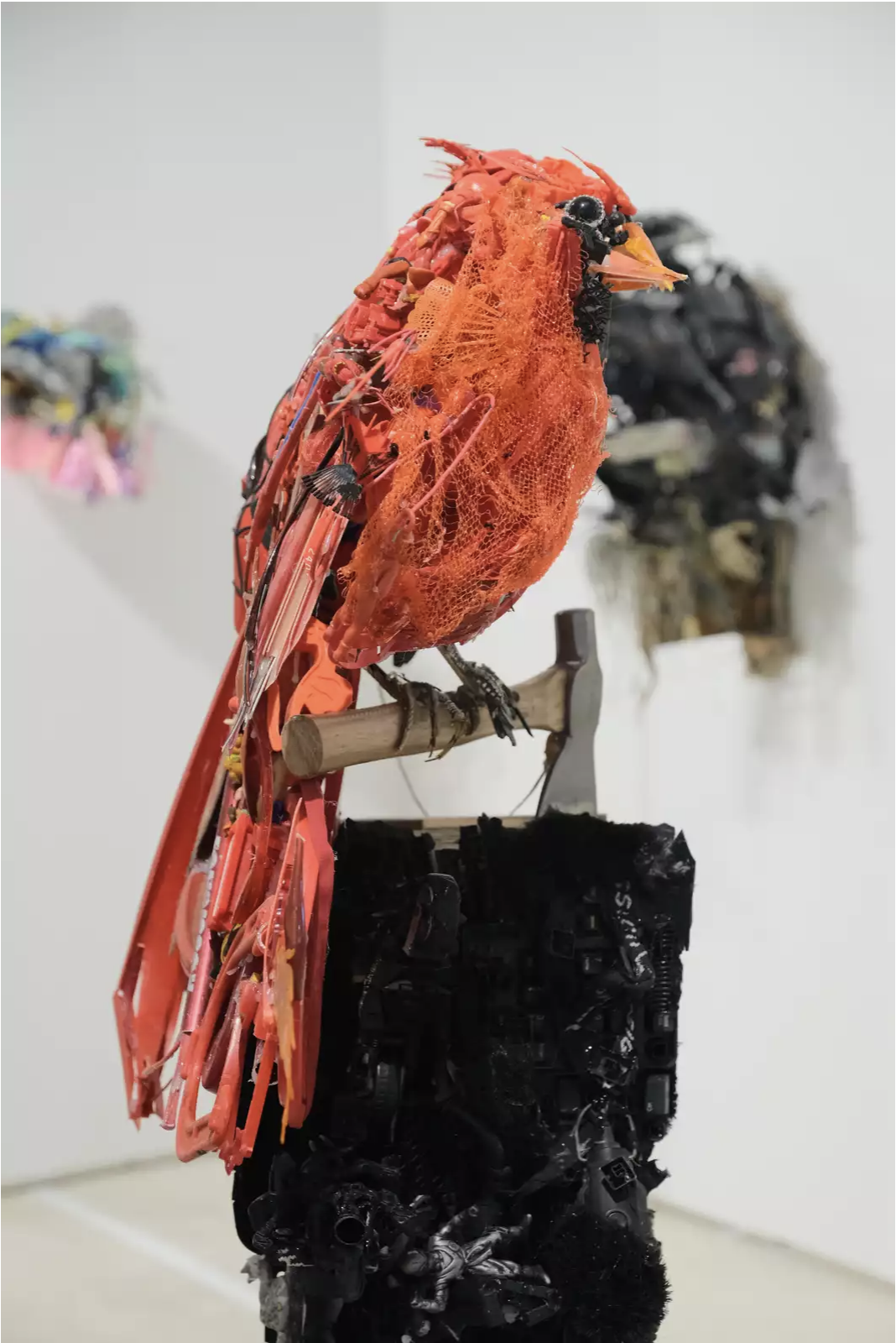    Red Bird, Blue Bird - We’re All Screwed Birds  , 2021  Found Objects  