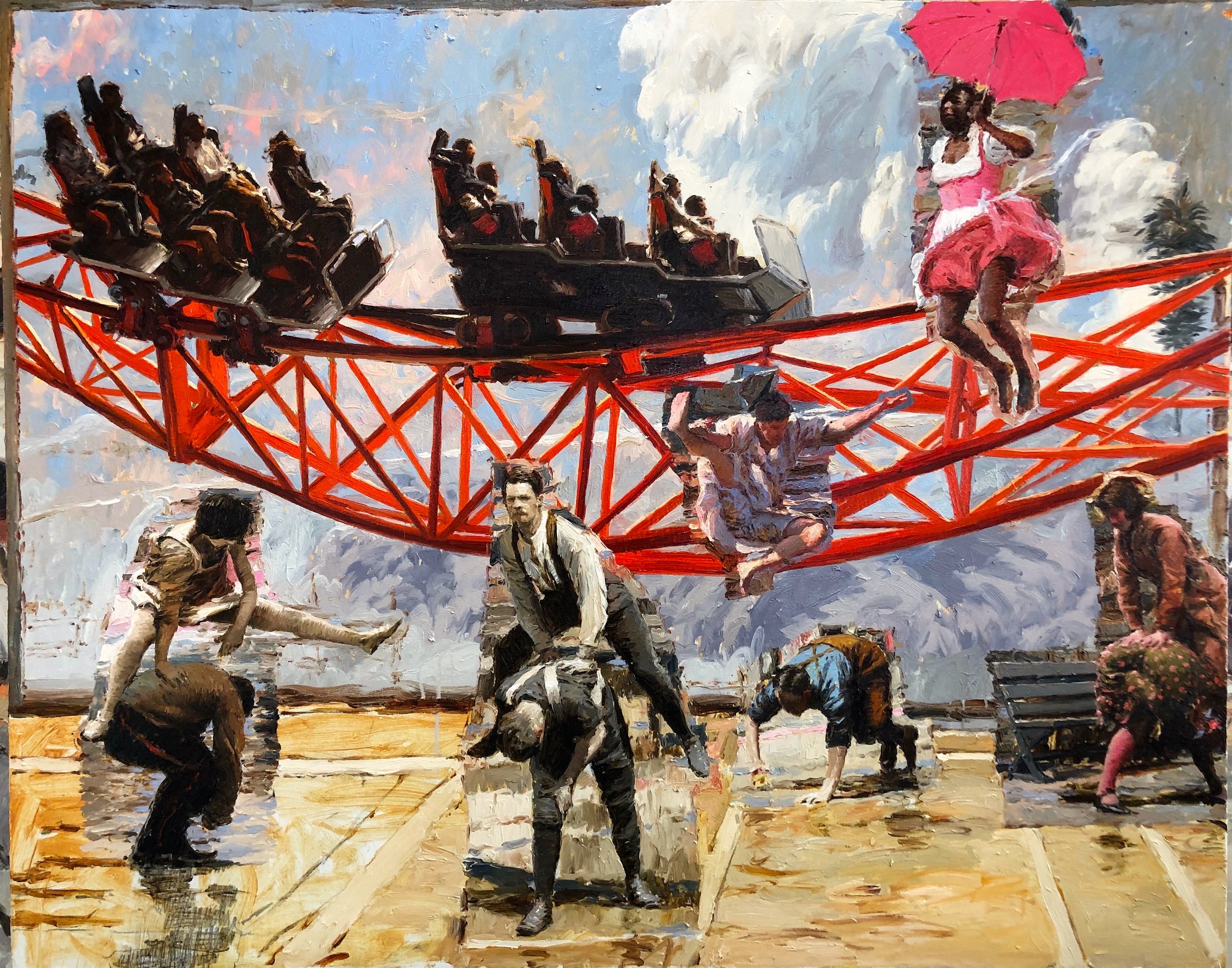   Thematic Park No. 7    2019  Dimensions: 60”H x 48”W  Oil on Linen 