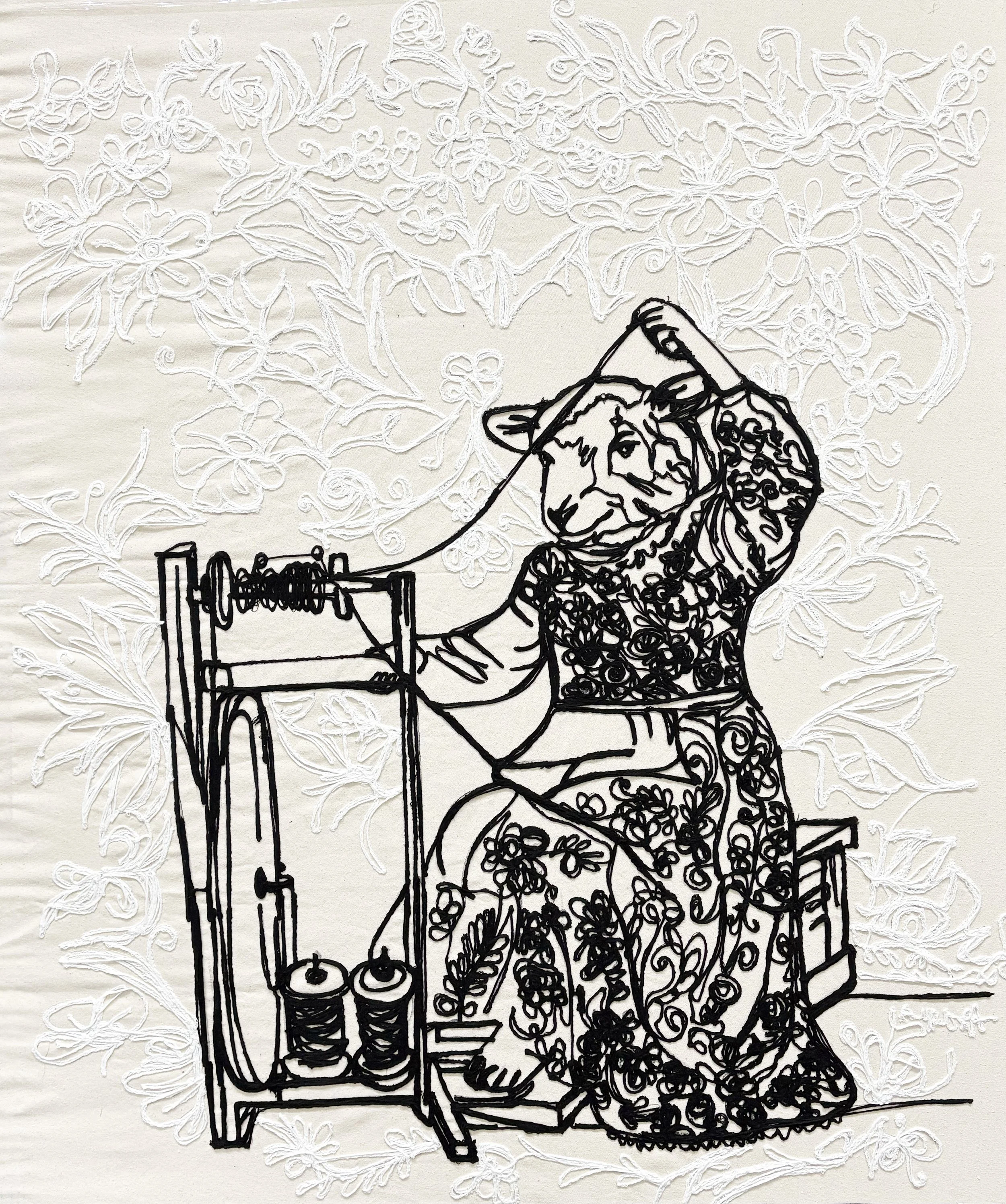 The Sheep Threading Her Own Clothes 