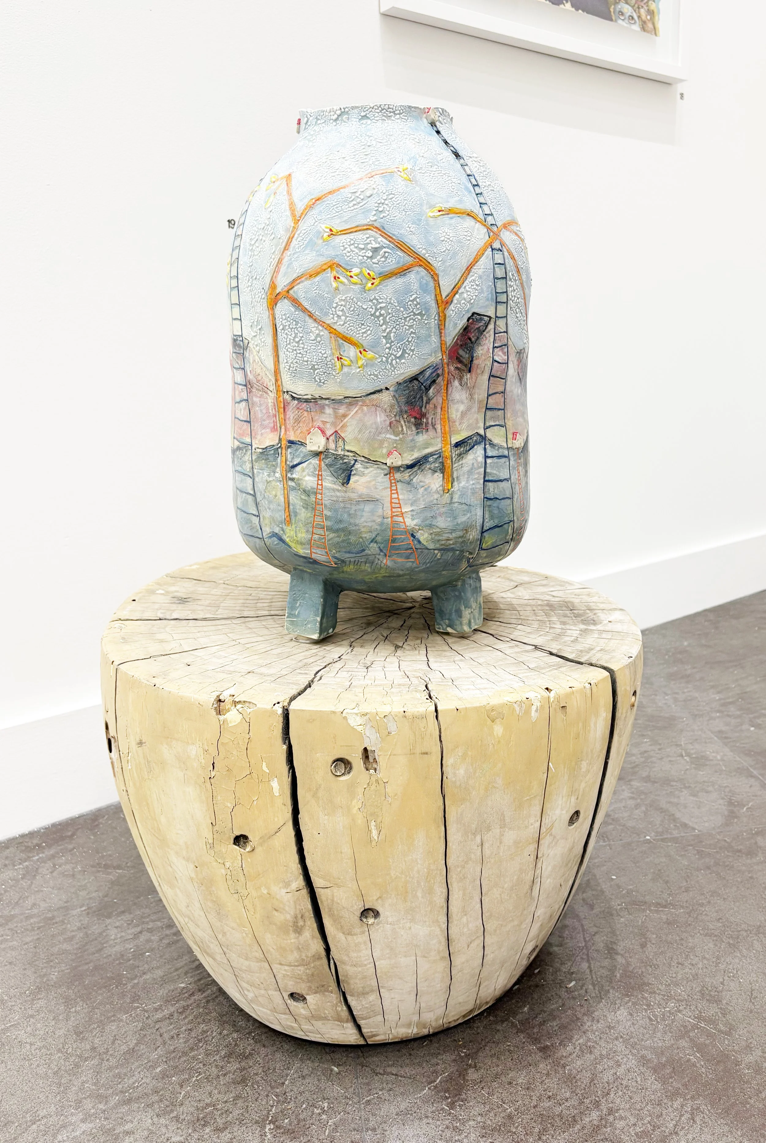 climbing towards life  Yuki Yamamoto  18 in x 10.5 in x 10.5 in  Ceramic 