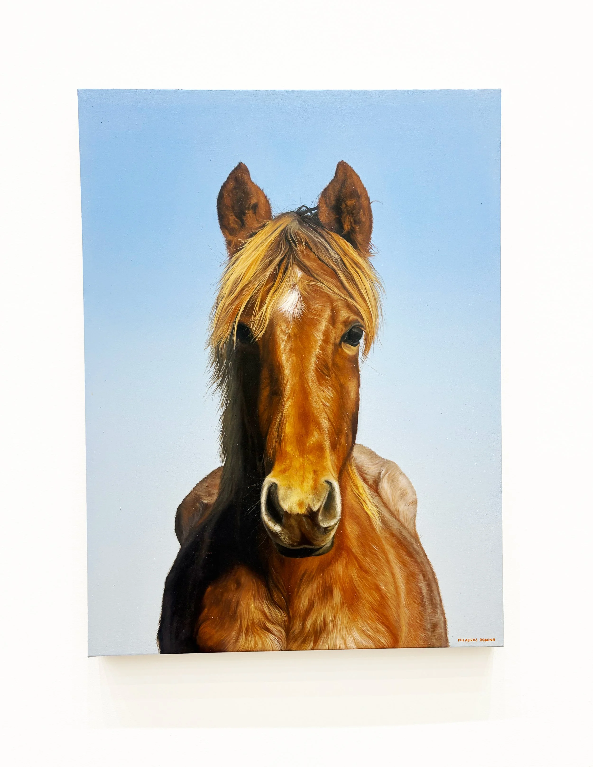  Reckless  Milagros Bonino Morixe  23.5 in x 31.5 in  Oil on cotton canvas 