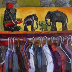 Elephants in the Closet (Oil)