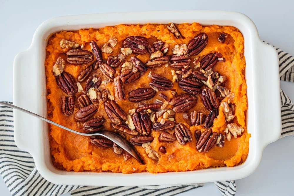 Simple Sweet Potato Casserole With Pecans