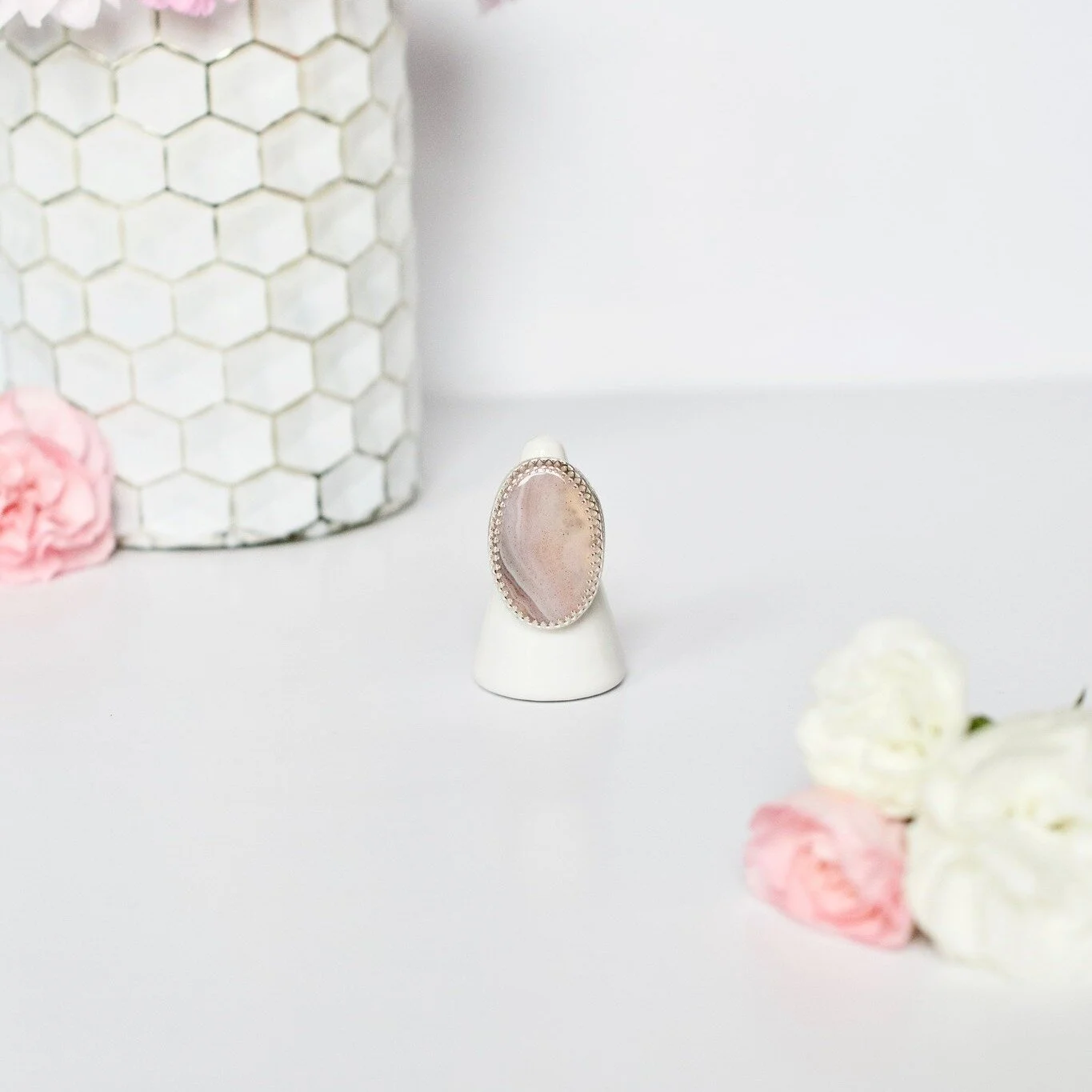 Day 8 of Christmas deals is all about stone rings. I have just a few of these beauties left and am offering 50% off today only. Each one is handcrafted using a beautiful and unique stone set in sterling silver. Custom size requests are available. Jus