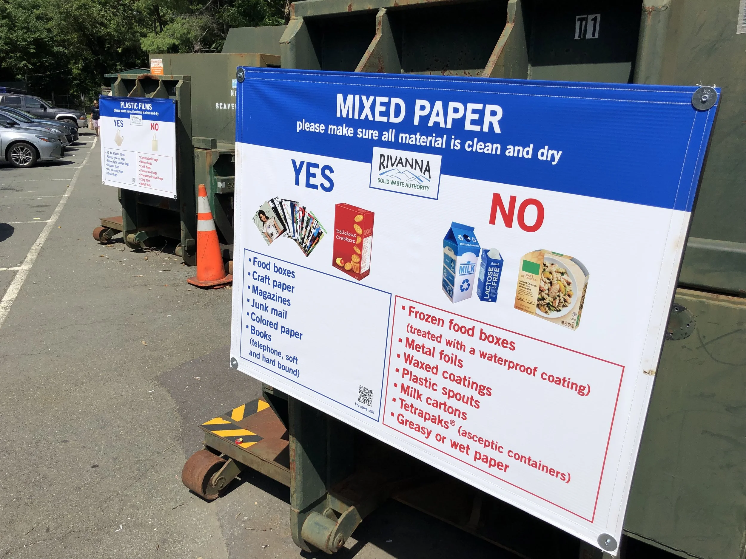 New signage to help keep Mixed Paper Bin clean!