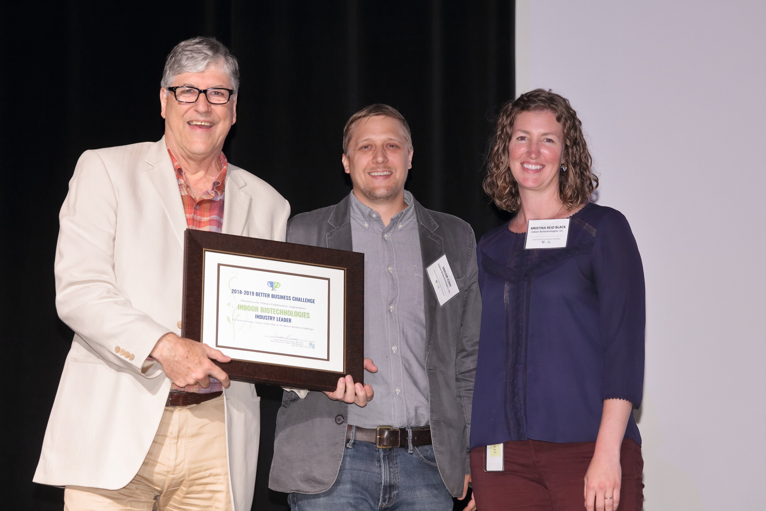 Indoor Biotechnologies accepts Industry Leader Award