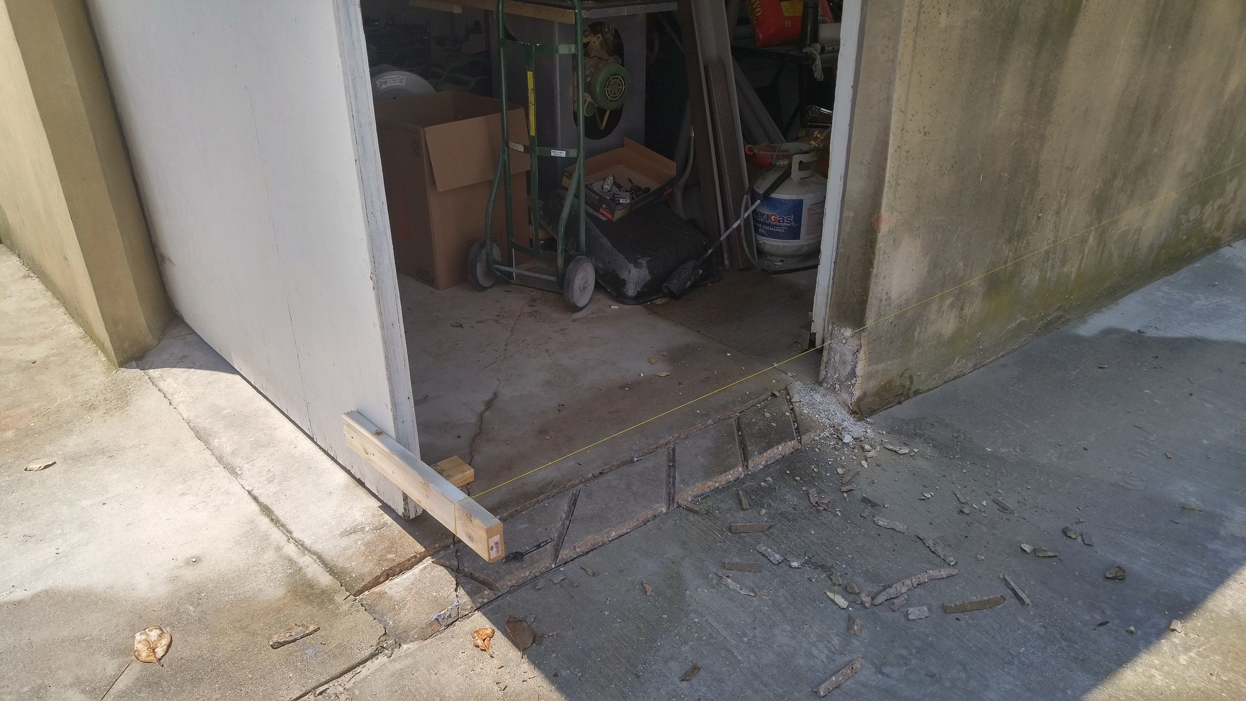 Demo and layout for the footing.