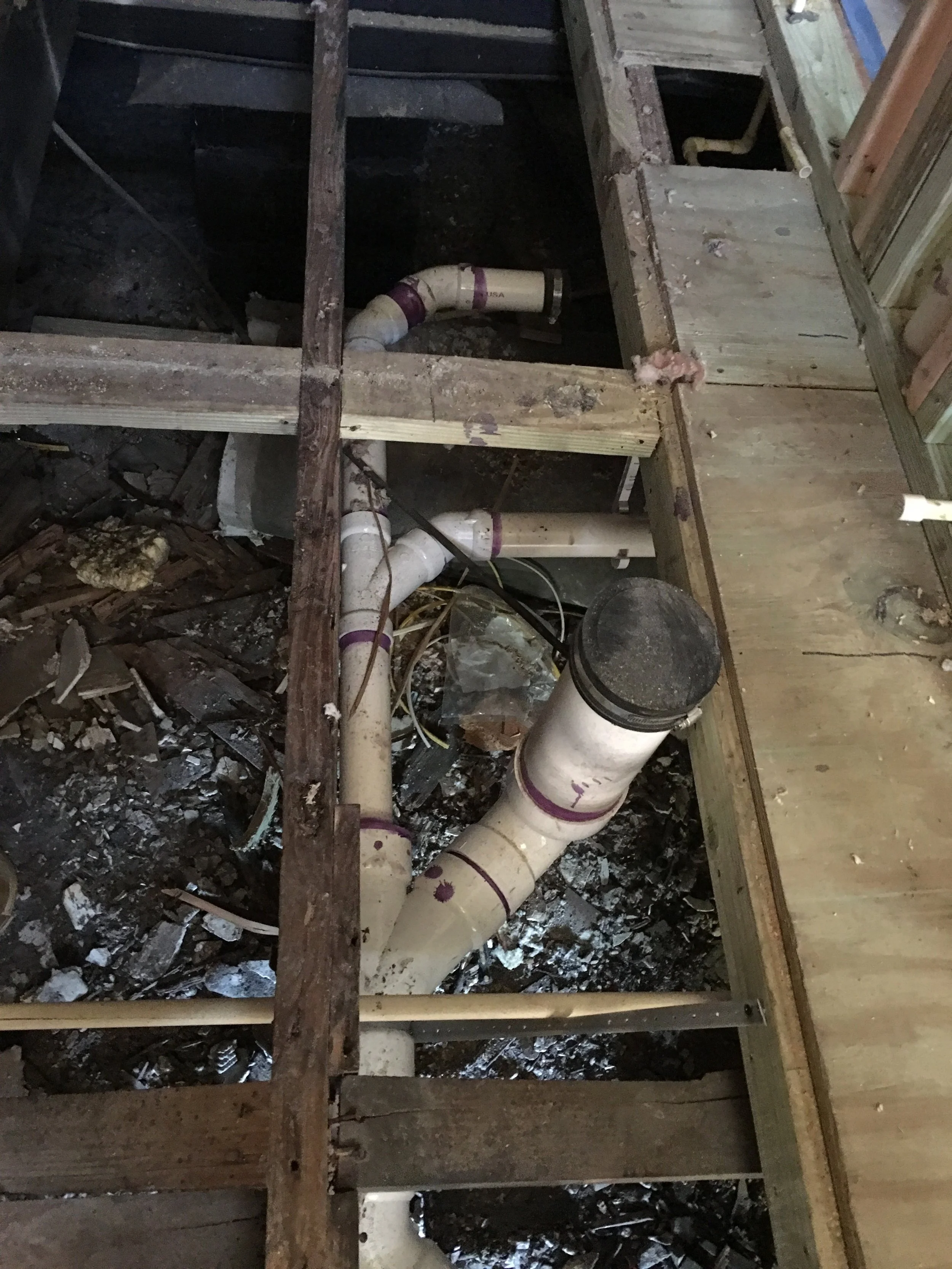 New pvc drain lines and cpvc water lines