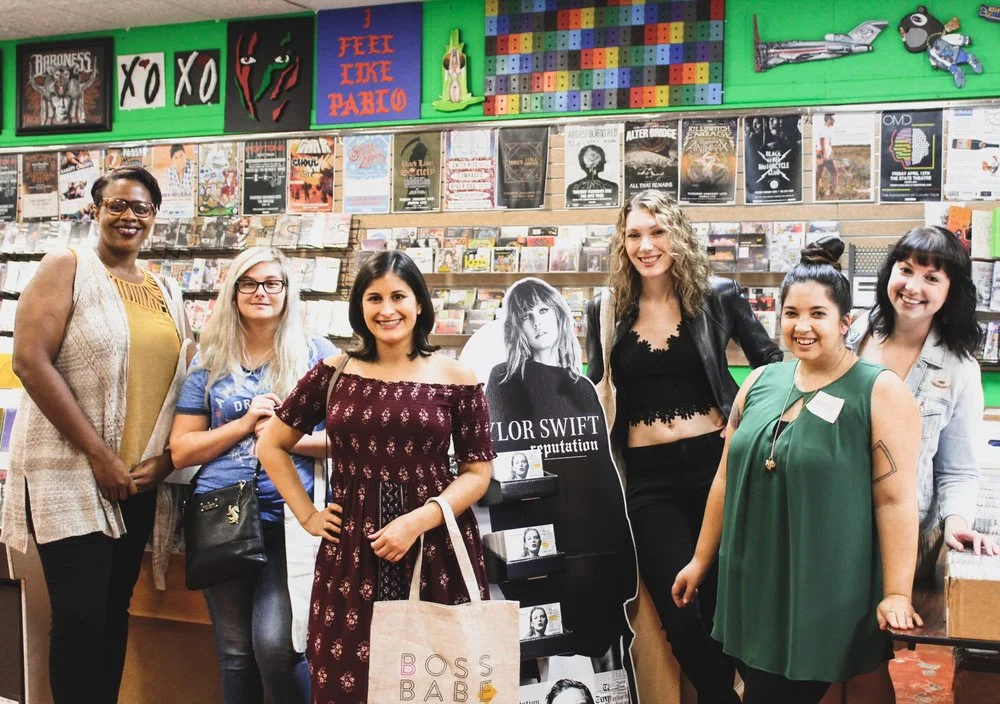 We hosted an album listening party for women entrepreneurs at Daddy Kool Records in 2017. We raised funds and awareness for Trusting The Process. Photo by Caitlyn Connolly of Live.Sweat.Sleep.Repeat.
