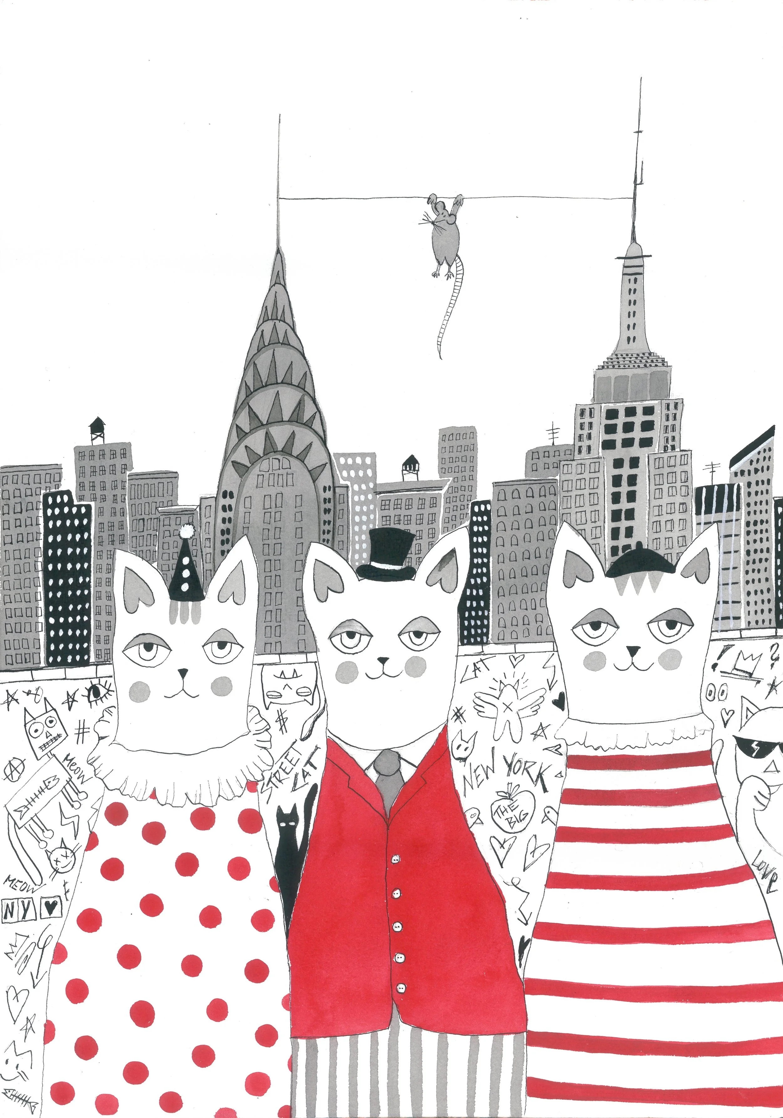 Three city cats .jpg