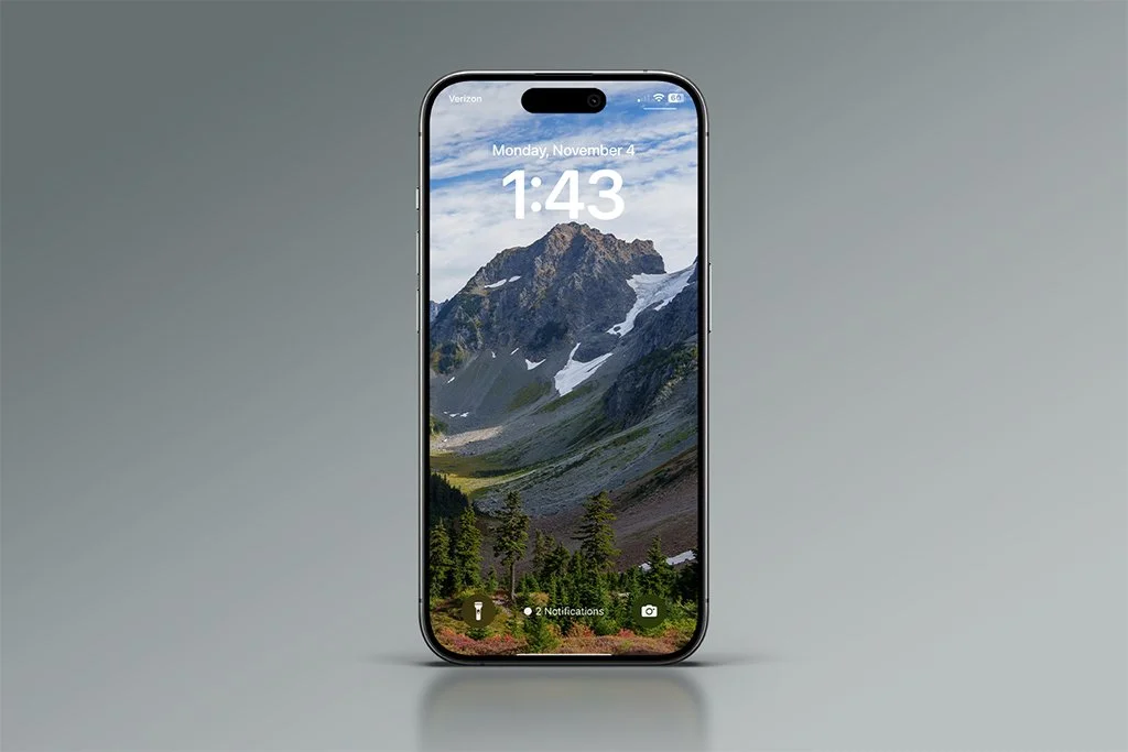 Cascade Pass Overlook Phone Lock Screen Digital Download