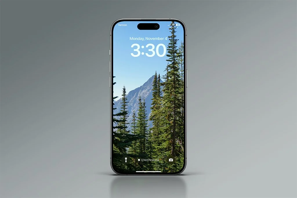 North Cascades Conifers Phone Lock Screen Digital Download