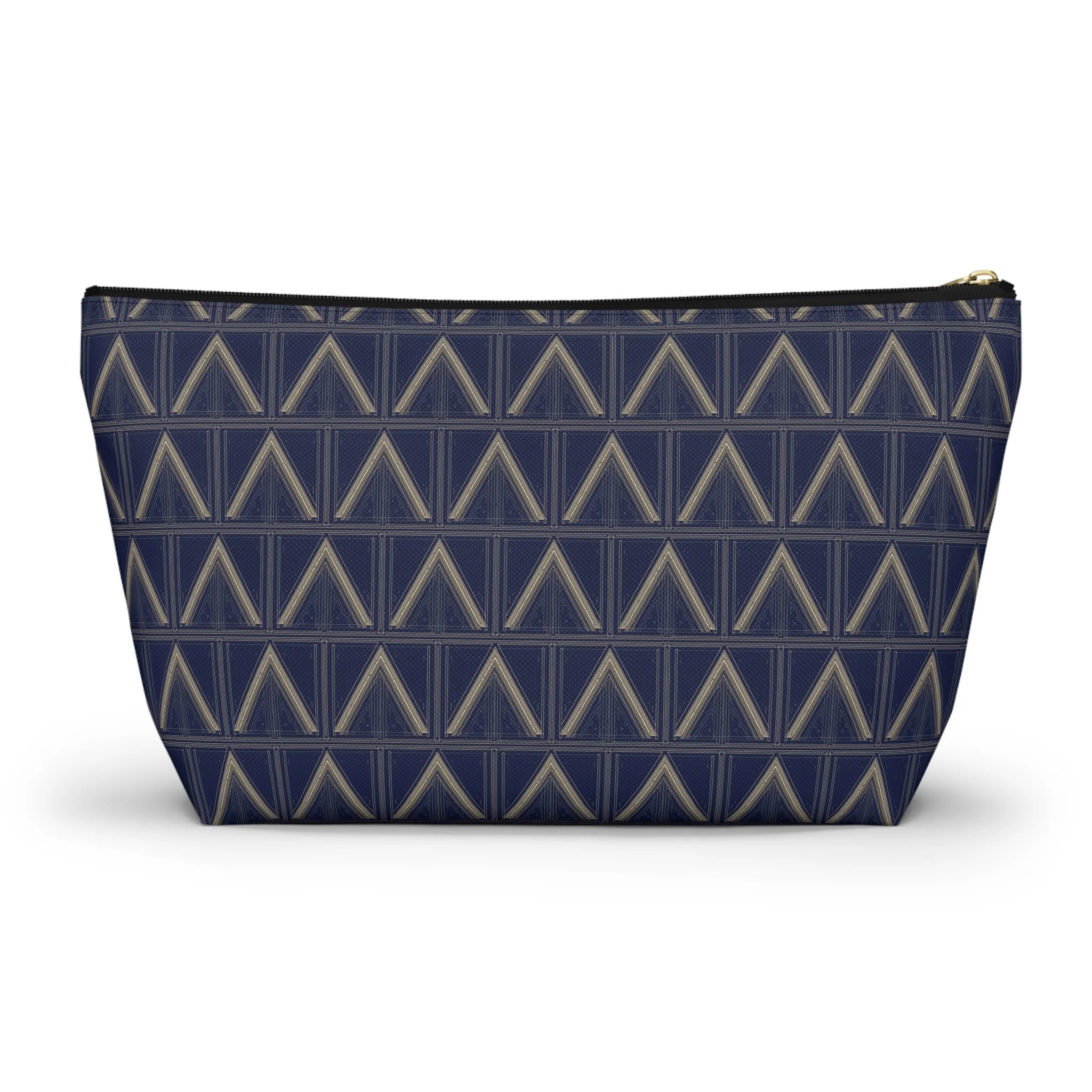 Jazz Moderne Navy "V" Pochette/Cosmetic bag