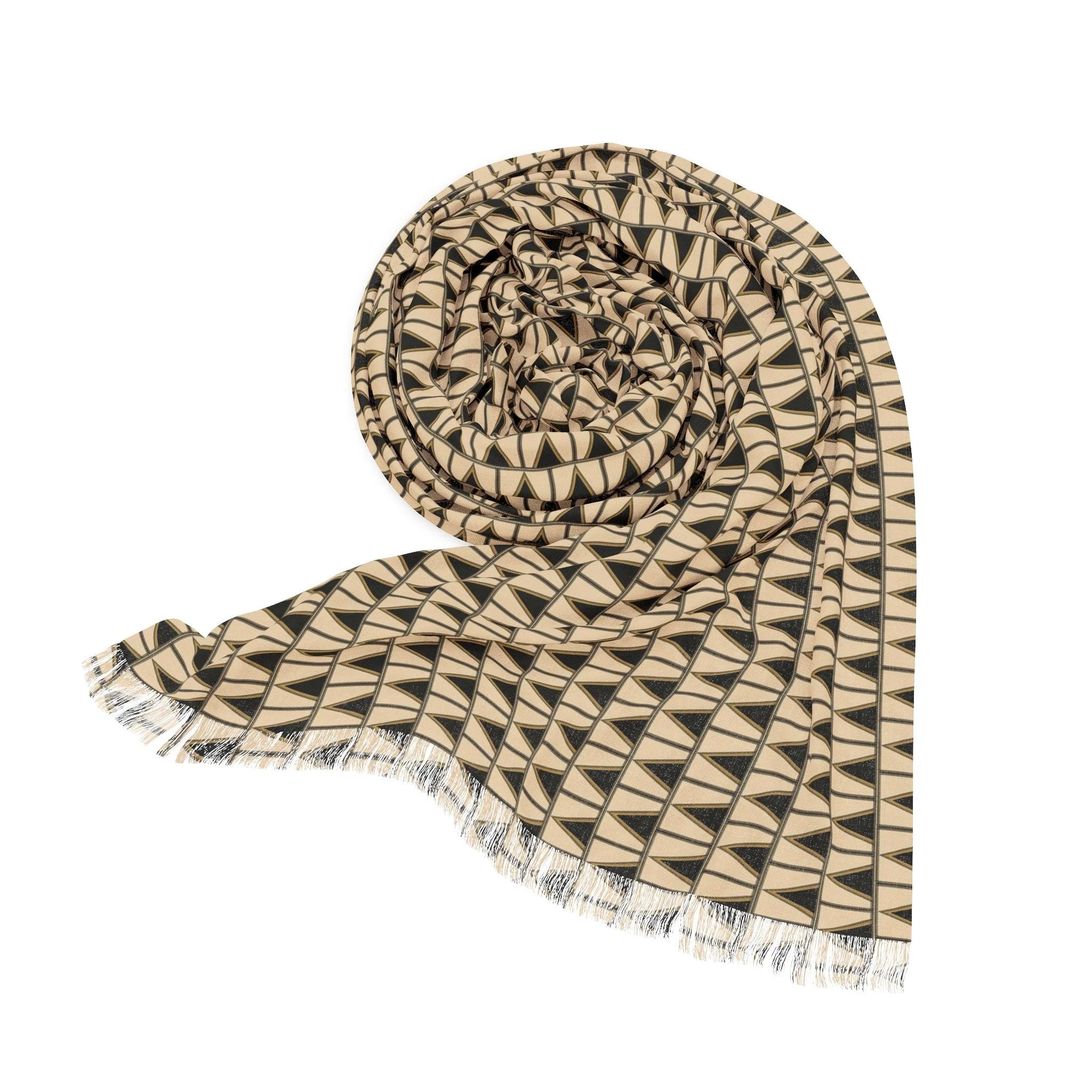 Jazz Moderne "V" Tan Scarf/Wrap