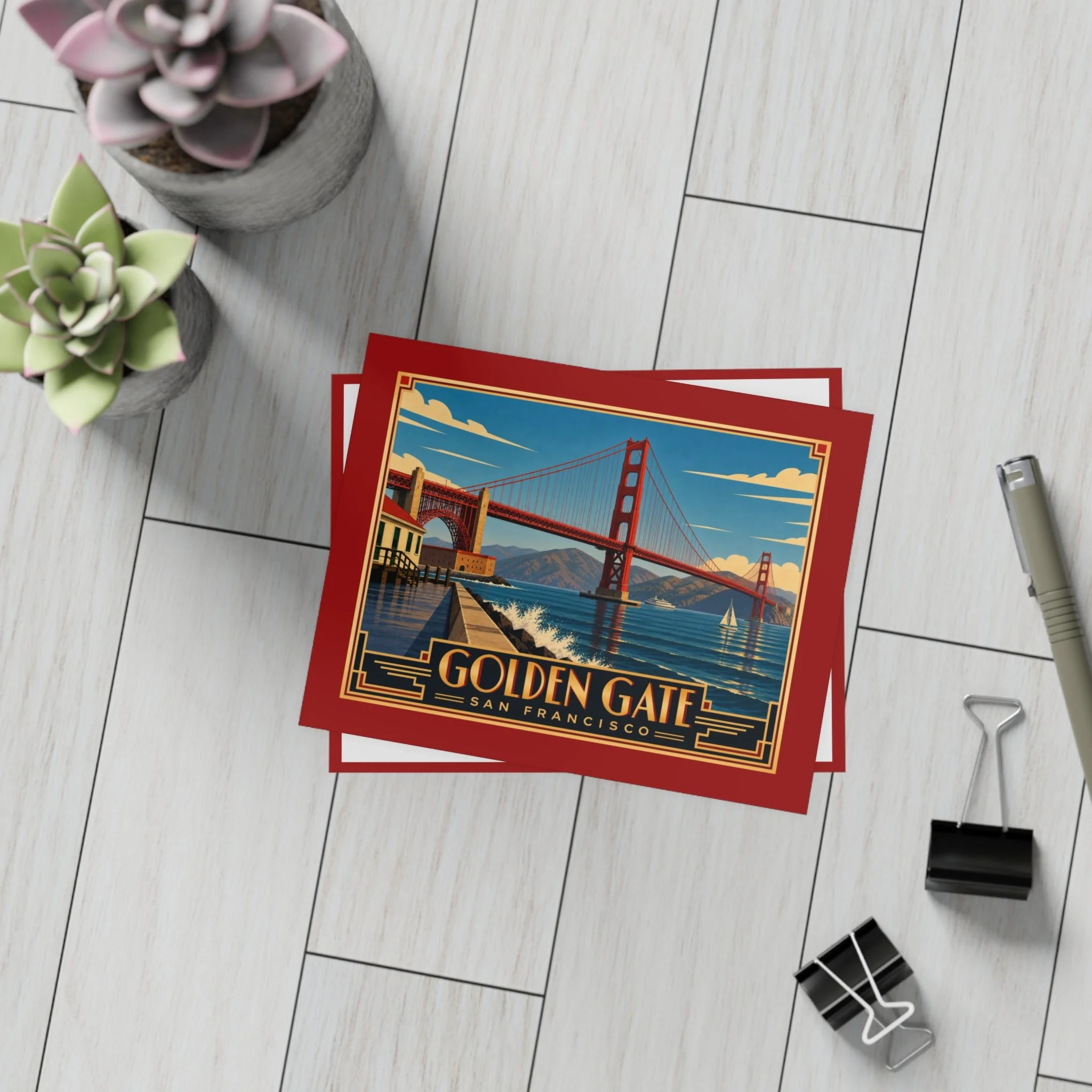 San Francisco Golden Gate Bridge Postcard Bundle (envelopes not included)