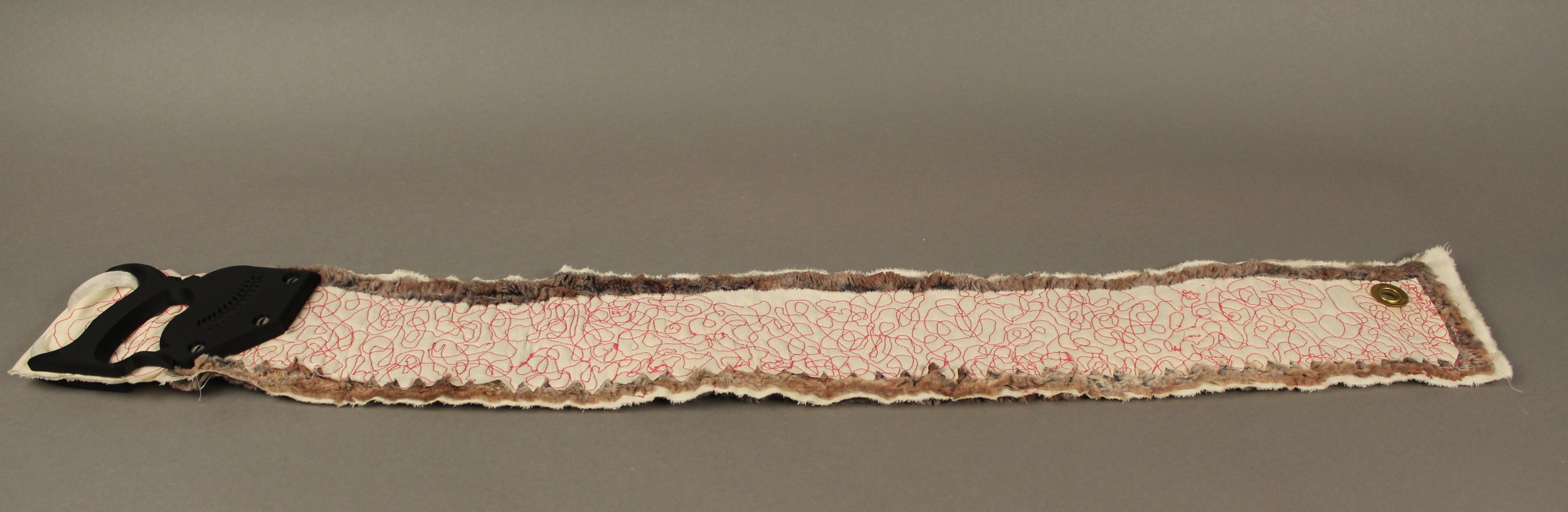   Feral   5 x 1 x 40 (Arrangement Variable)  Muslin, Thread, Faux Fur, Plastic, Acrylic  2024 