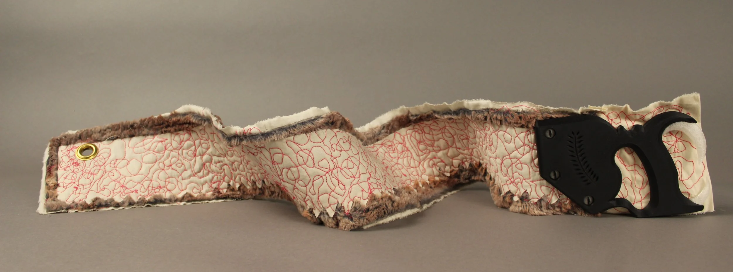   Feral   5 x 1 x 40 (Arrangement Variable)  Muslin, Thread, Faux Fur, Plastic, Acrylic  2024 