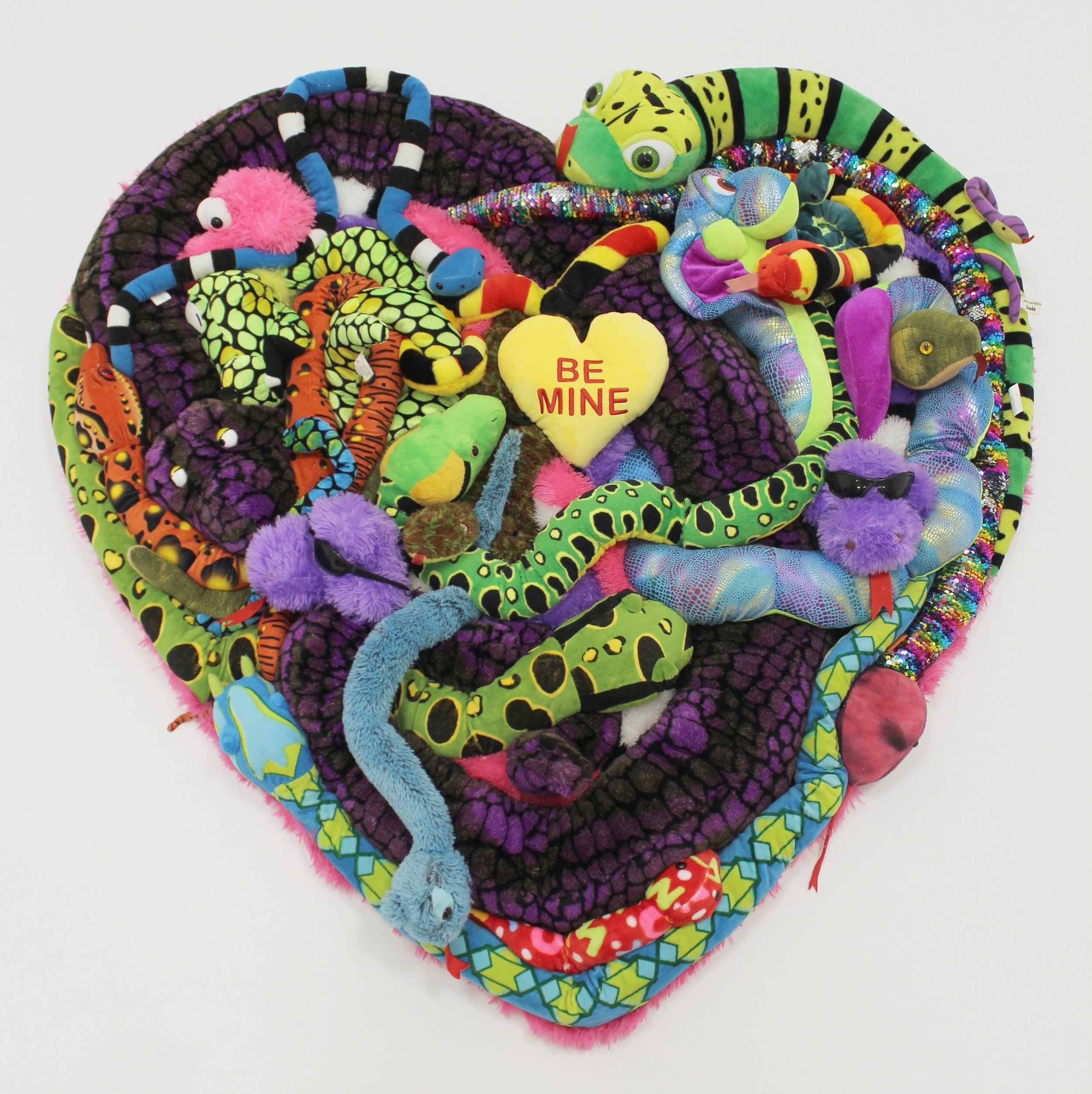   We Should Talk (Be Mine)   48” x 48” x 6”  Stuffed Animals, Faux Fur  2025   